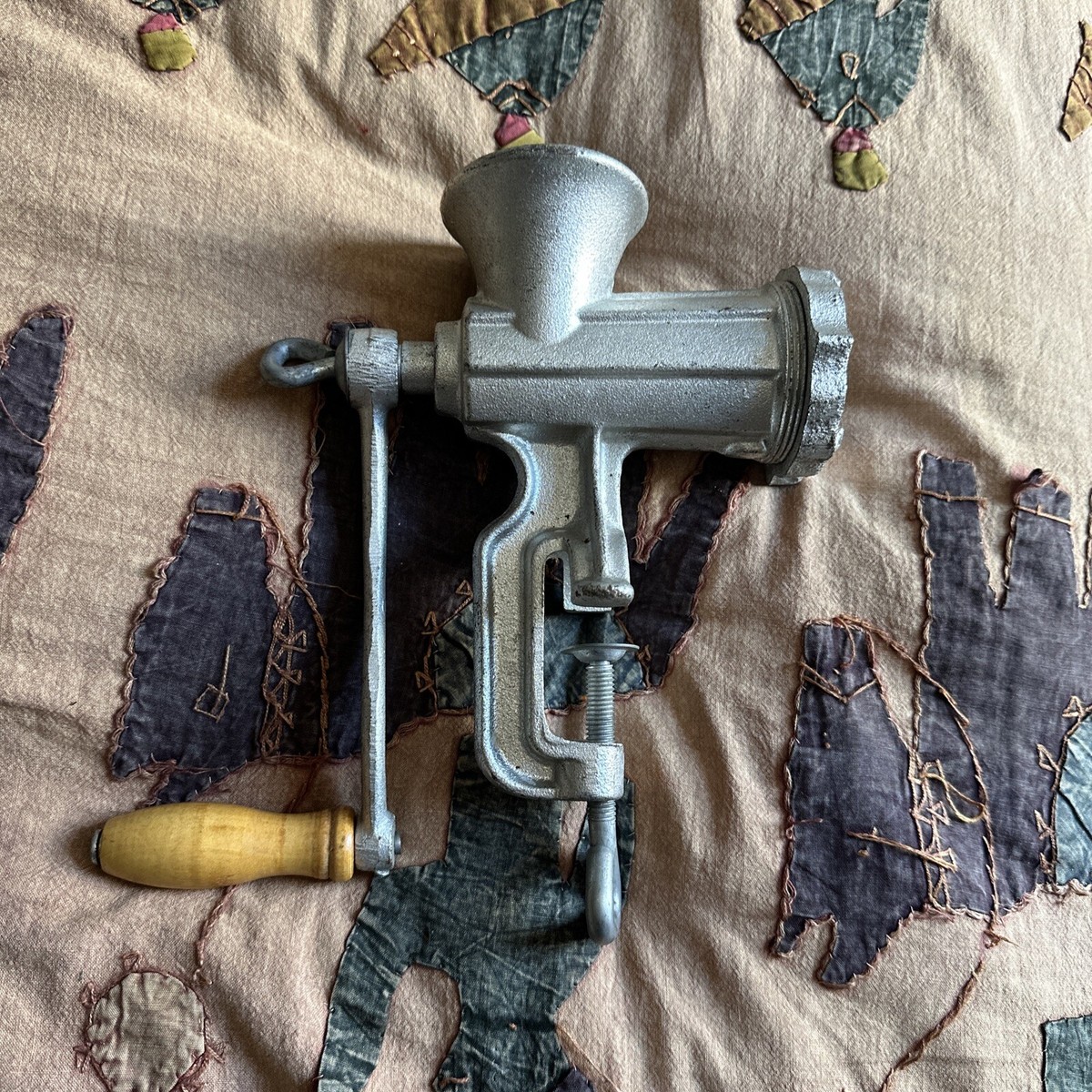 Vintage Cast Iron Mincer Food Chopper Worktop 50's