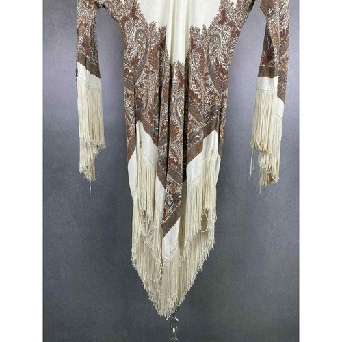 Vintage 1970s Woodstock Valerie Parr Long Sleeve Fringe Top - Picture 3 of 10