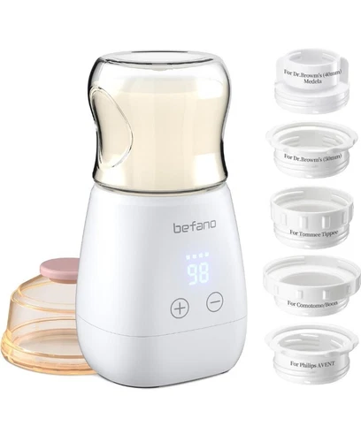 Befano Super Fast Bottle Warmer, Portable Bottle Warmer with 5 Adapters and Form