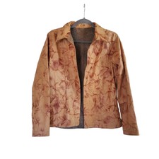 Authentic Unique Reversible Mexican Leather Textured Jacket Nwt, Women's Medium
