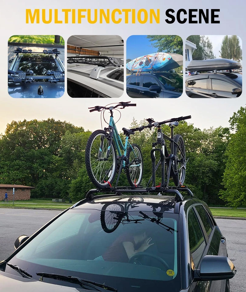 Upgrade Black Cross Bars Roof Rack Rails For 2015-2021 Lexus NX 200t 300 300h Foto 4 de 4