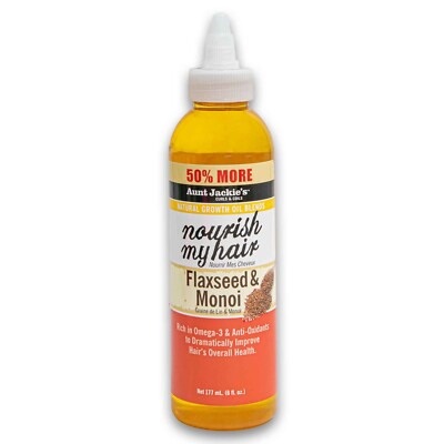 TANTE JACKIE'S NUTISH MY HAIR NATÜRLICHES WACHSTUMSÖL FLACHSSAMEN & MONOI 177ml/6 Unzen