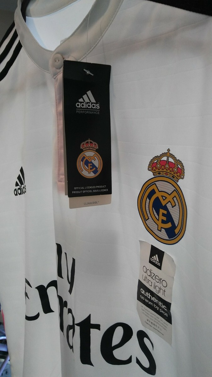 Maillot Domicile Real Madrid 2014/15 – #11 Bale – Adidas ADIZERO – Neuf Taille S