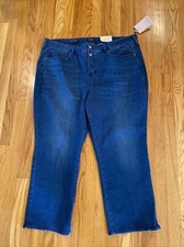 NWT NYDJ Nevin Marilyn Straight Ankle Mock Fly Lift Tuck 22 W 109