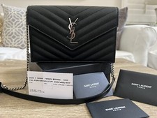 YVES SAINT LAURENT authentic brand new ENVELOPE CHAIN WALLET/WALLET ON CHAIN