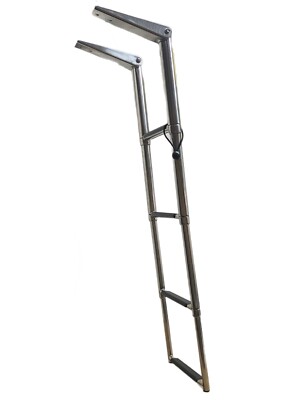 Garelic EEz-In Over Platform Ladder, 4-Step Telescoping w/ Securing Bungee 19617