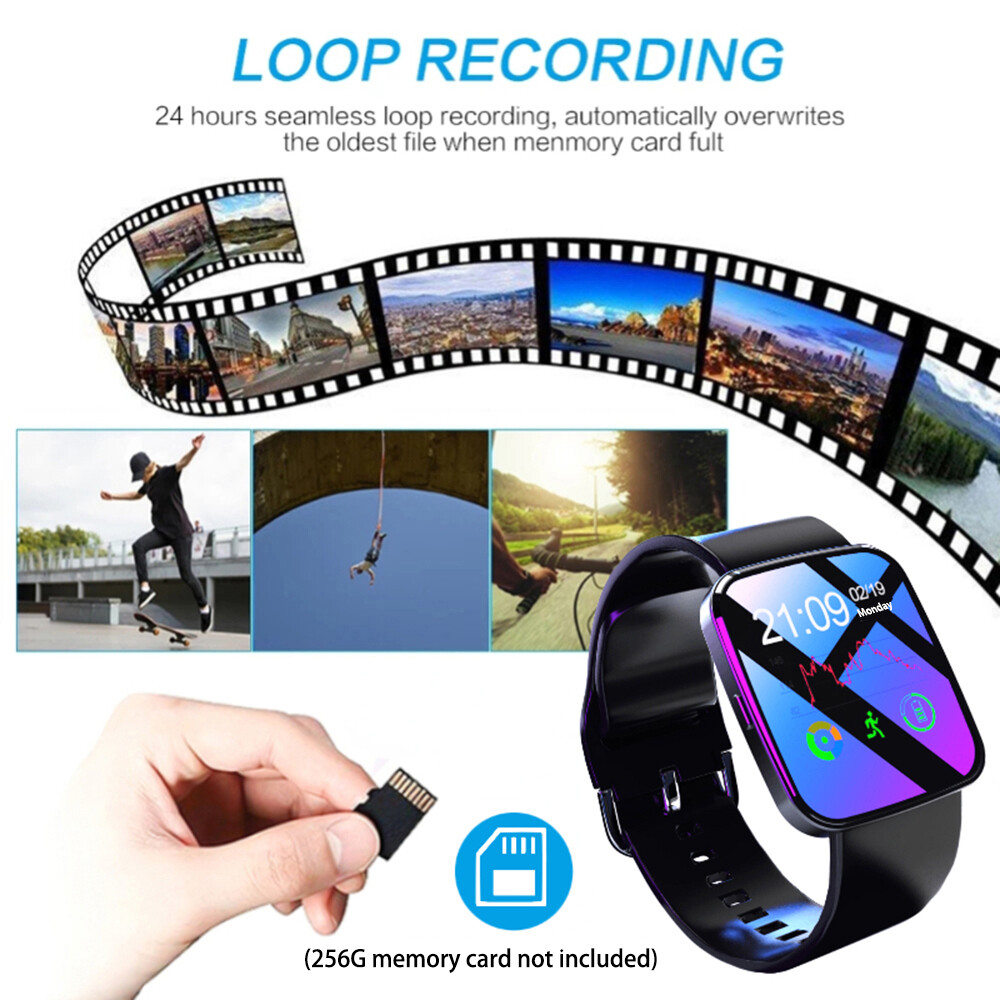 1080P Mini Cam Wrist Watch Sports Bracelet Video Recorder Security Nanny Camera