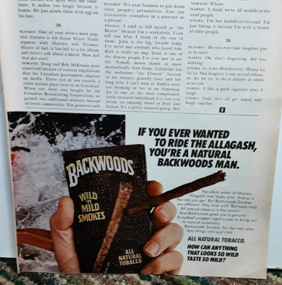 1982 Wild N Mild Smokes Backwoods Natural Tobacco Original Print Ad