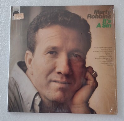 Marty Robbins -- ''It's A Sin'' Stereo LP  -- FREE SHIPPING