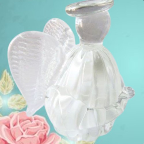 Angel Figurine Clear Blown Art Glass Rare Vintage 1993 Joe Rice Made in USA - Picture 6 of 7