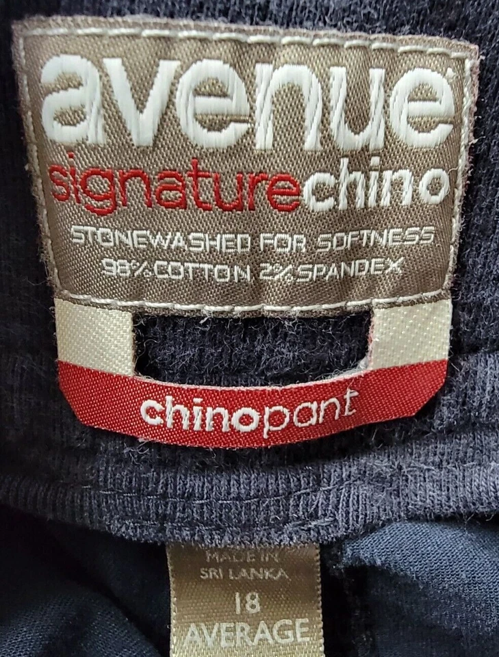 Pantalones chinos Avenue para mujer talla 18 azul promedio Foto 2 de 4