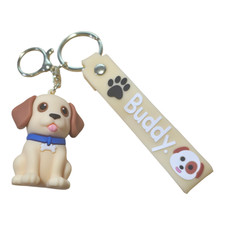 Little Buddy Puppy Dog keychain Backpack Purse Zipper Charm New Free Shipping