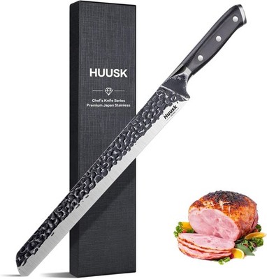  11.5-inch hand-forged carving knife, ideal for meat, ribs, and grilled meats