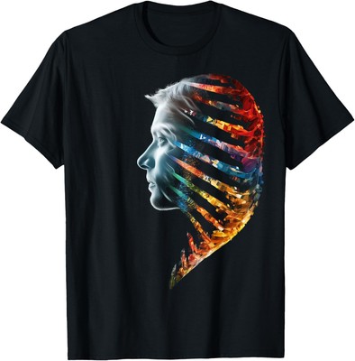 DNA Men Art Polygon Fantasy Graphic Motif DNA T-Shirt Hoodie