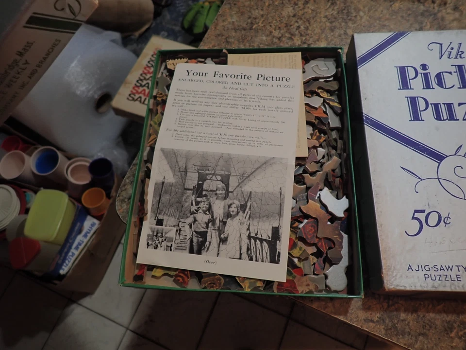 Лот из 2 винтажных головоломок Viking серии AA-2 и AA-3 ищите серебряную подкладку - Изображение 3 из 4