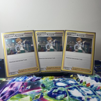 Pokemon - Professor's Research 060/072 - Holo Rare - Shining Fates - NM x3