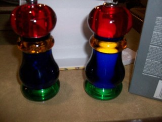 Vintage Olde Thompson Salt Shaker Pepper Grinder Set Acrylic 80s MCM