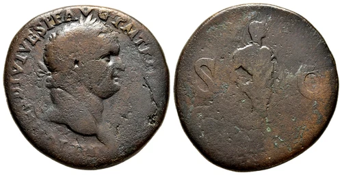 FITZ Roman Titus Sestertius Mars COIN 33mm 23.94g ~AWE182