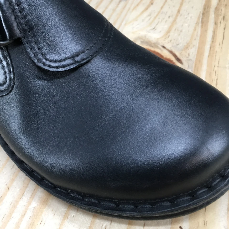 Zapatos cómodos Finn para mujer 41 D Orb informales sin cordones zuecos de mula de cuero negro cuña Foto 4 de 4