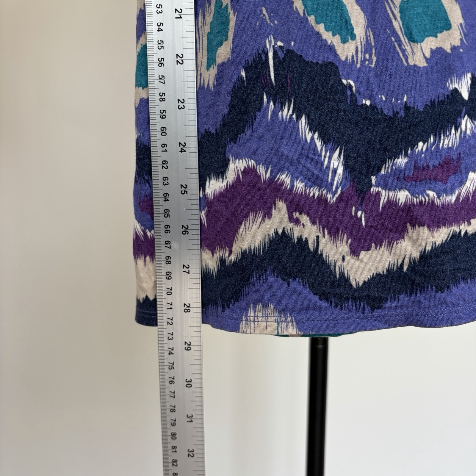 East Beaded Embellished Abstract Pattern Purple Blue Sleeveless Tank Top Size 8 image 8