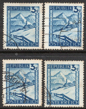 1945 Lermoos (Tyrol) Austria Landscapes 3g used (4) stamps