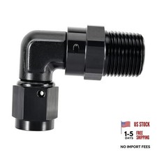 6AN Female to 3/8" NPT Pipe Swivel Adapter Fitting 6AN to 3/8NPT 90 Degree