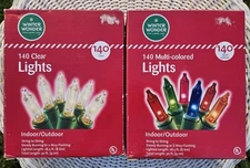 WINTER WONDER LANE 280 INDOOR/OUTDOOR LIGHTS 2 BOXES MULTICOLORED & CLEAR 
