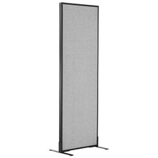 24-1/4"W x 72"H Freestanding Office Partition Panel Gray