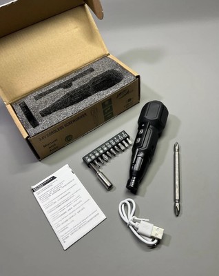 Akku Präzisions Elektro Schraubendreher Set mit 9 Bits Reparaturwerkzeug für Handys
