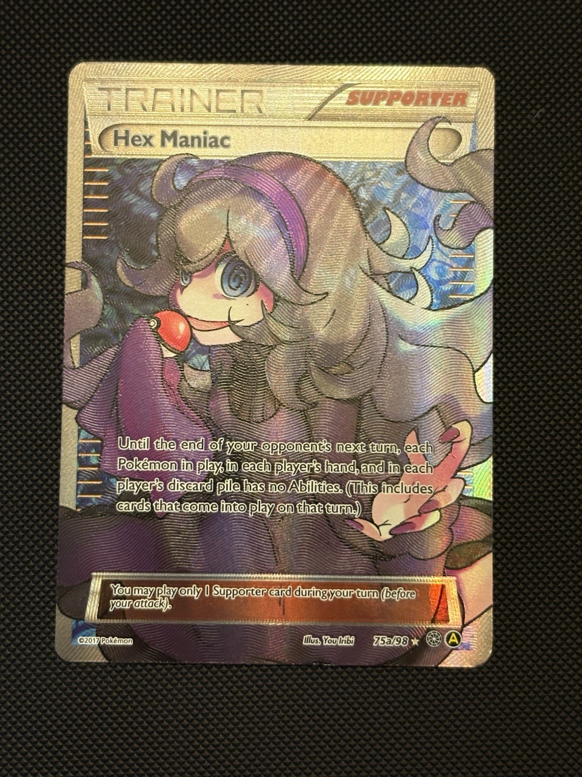 Pokémon TCG Hex Maniac 75a/98 Alternate Art Promo Near Mint NM Full Art