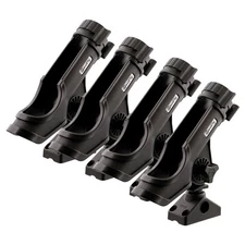 Scotty Black Power Lock Fishing Rod Holder Set with 241 Side Deck Mount Four ...