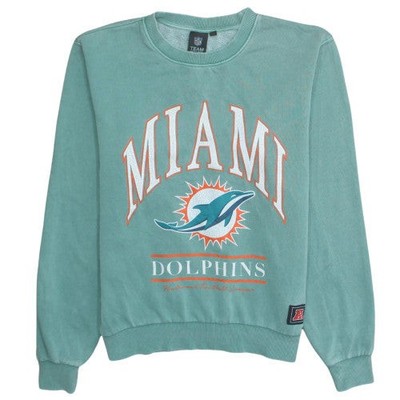 NFL Team Apparel Miami Dolphins Herren Sweatshirt Grün M Rundhals