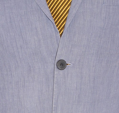 42R H&M 2-Piece Linen Suit - Men 42 Blue Slim Fit 34x31 HM - Picture 2 of 11