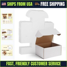 Shipping Boxes Corrugated Cardboard 12x10x6 12 x 10 x 6 set of 15 White 15 Pack