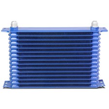 15 Row Enginetransmission Racing 10-an Blue Aluminum Powder Coated Oil Cooler