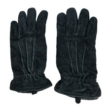 Women's Suede Deerskin Leather Thermolite Gloves Black Large.