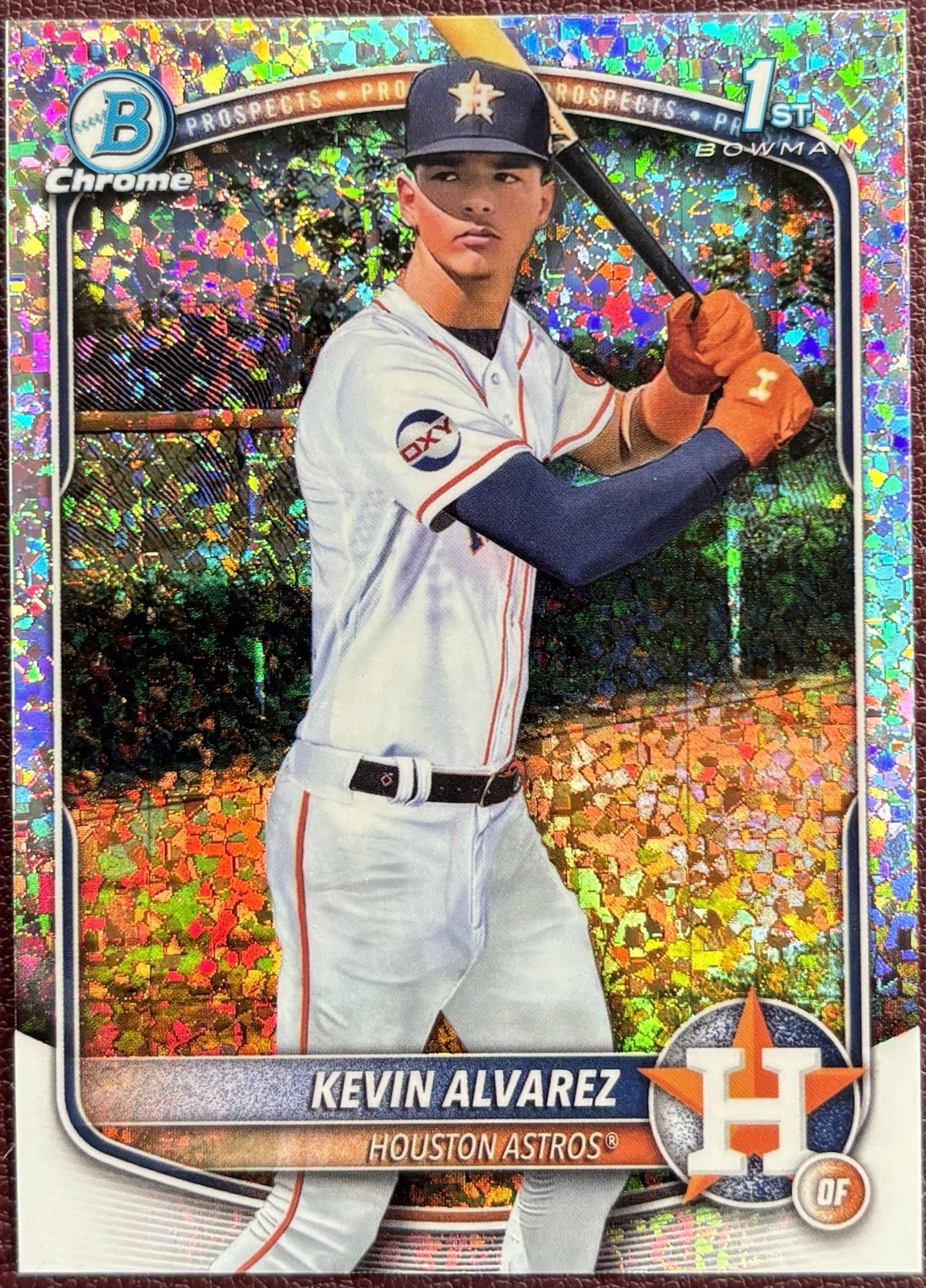Kevin Alvarez 2025 Bowman Chrome Prospects 1st Mini-Diamond Houston Astros