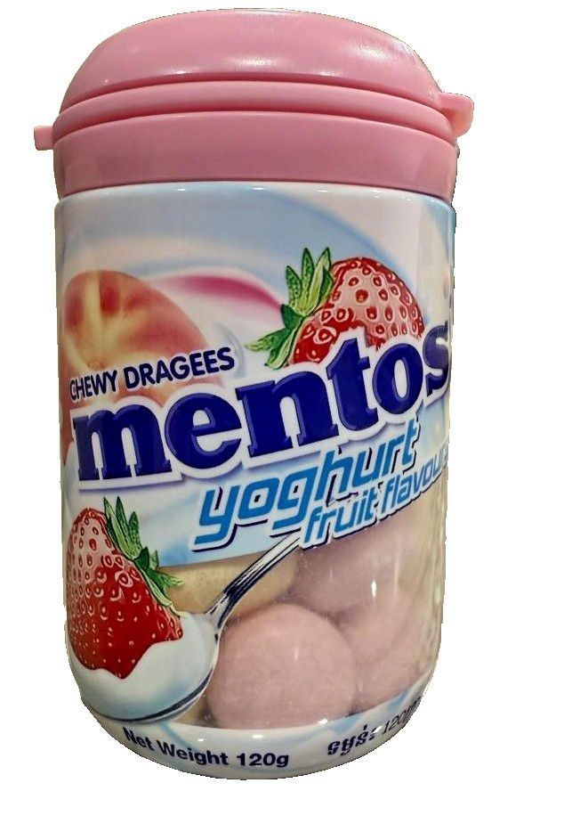 Mentos Masticable Peladillas Yogur Fruta Sabores 120g-1 Paquete