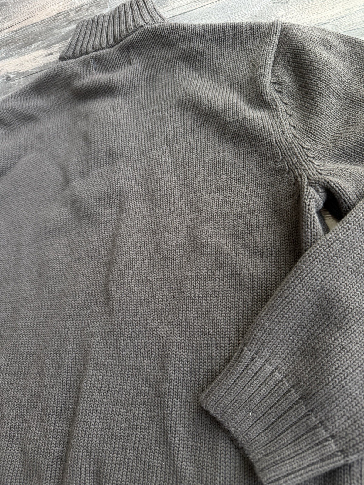Chaps Men's Large Coffee Brown Pullover 100% Cotton Knit Sweater 1/4 Zip Preppy thumbnail 11