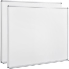 72"W x 48"H Double Sided Melamine Dry Erase Whiteboard 2/Pk