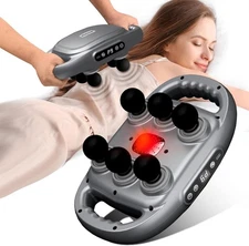 6 Head Massage Gun Deep Tissue Percussion Back Massager with 9 Levels & 9 Modes
