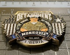 US Marine Security Guard Embassy MSG Coin USMC Military Monrovia Liberia V6