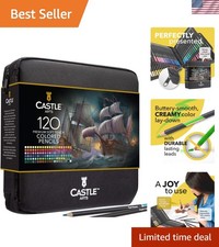 120 Soft Colored Pencils in Zipper Pouch Perfect for Adult Artists Colorists