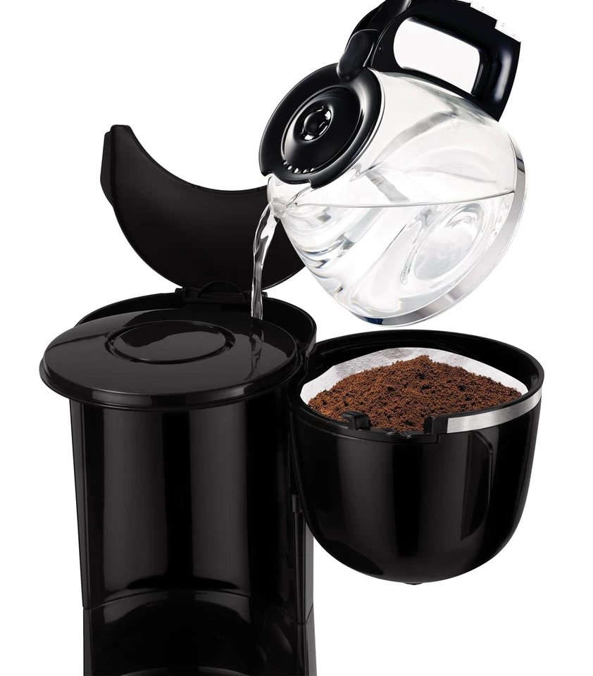 CM3408 Cafetera de Cristal Mini 600 W, 6 Tazas Negro/Acero Inoxidable, CM340811 Foto 4 de 4