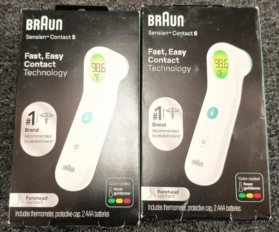 Lot of 2 - BRAUN BFH175 Sensian Contact 5 Technology Forehead Contact - New , G5
Opens in a new wind