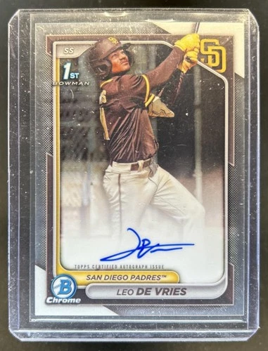 2024 Bowman Chrome Leo De Vries Auto Autograph 1st Prospect #CPA-LD Padres
