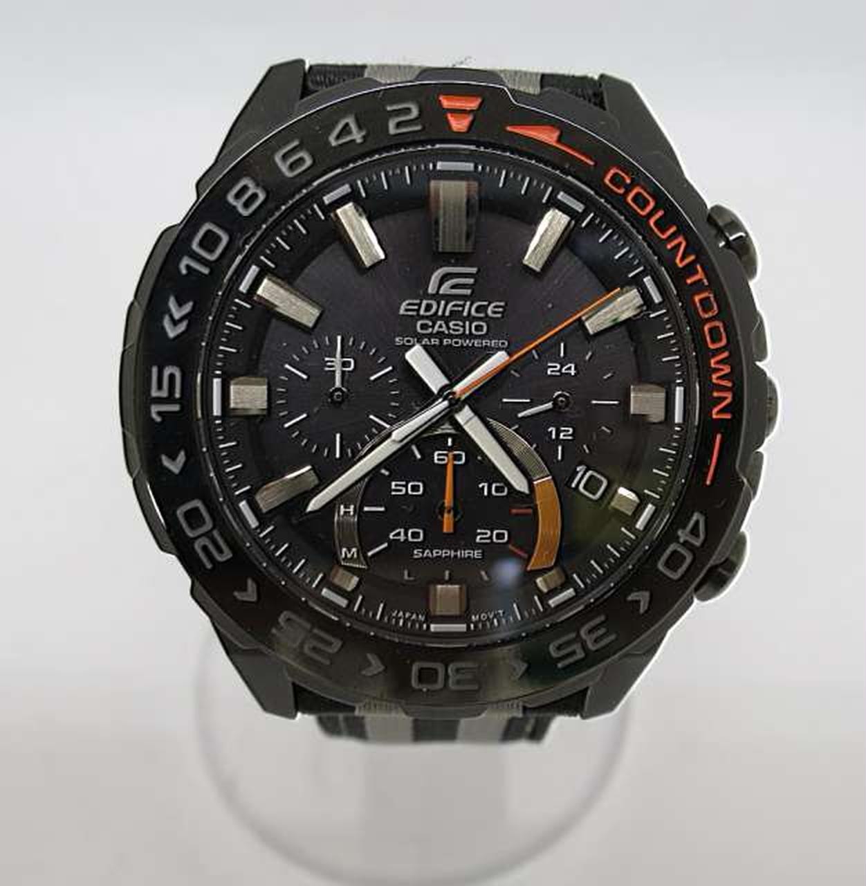 Casio EFS-S550 Solar-Powered Analog Watch with Stainless Steel Band