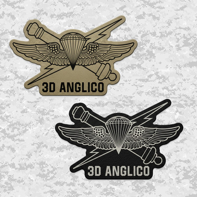 3d ANGLICO | Air Naval Fire | Leather Patch | Hook and Loop Tape