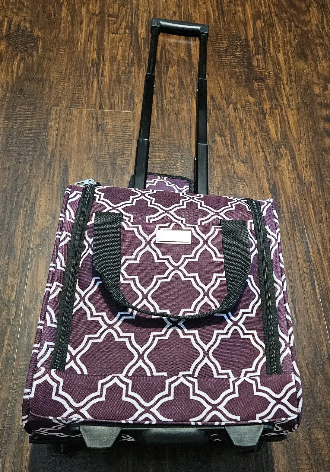 Protocol Purple Tote Bag With 2 Wheels 12 In By 14 In