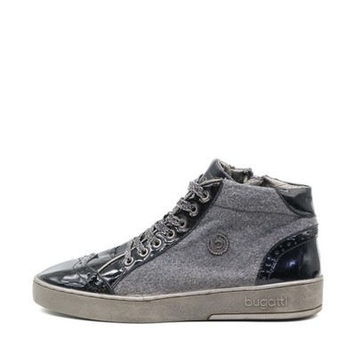 Bugatti Damen High Top Schnürer Sneaker Reißverschluss, Brogue-Details EU 39